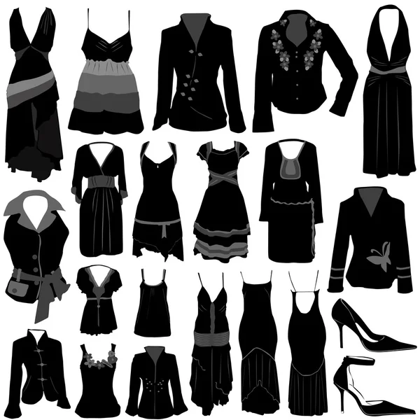 Conjunto de vestido de moda — Vetor de Stock