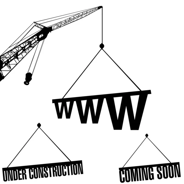 In costruzione web — Vettoriale Stock