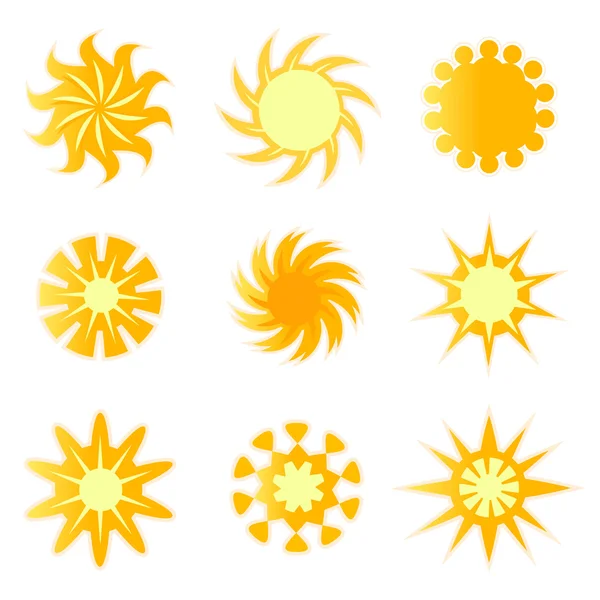 Symbole słońca — Wektor stockowy