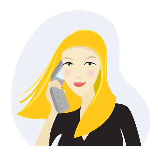 Деловая женщина по телефону — стоковый вектор