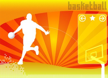 Basketball concept background clipart