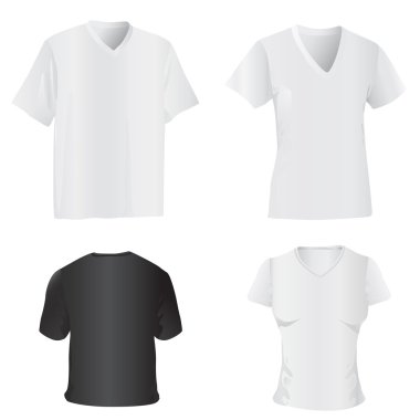 T-shirt template set clipart