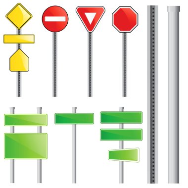 Traffic sign set clipart