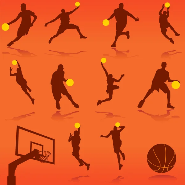 Juego de baloncesto — Vector de stock