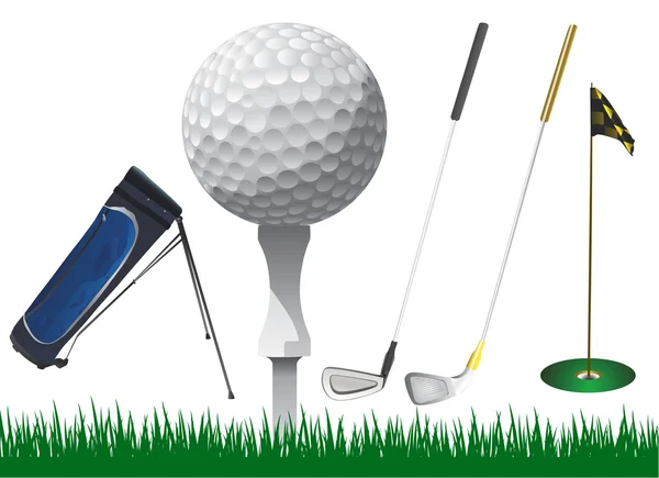 Golf accessories set — Stock Vector