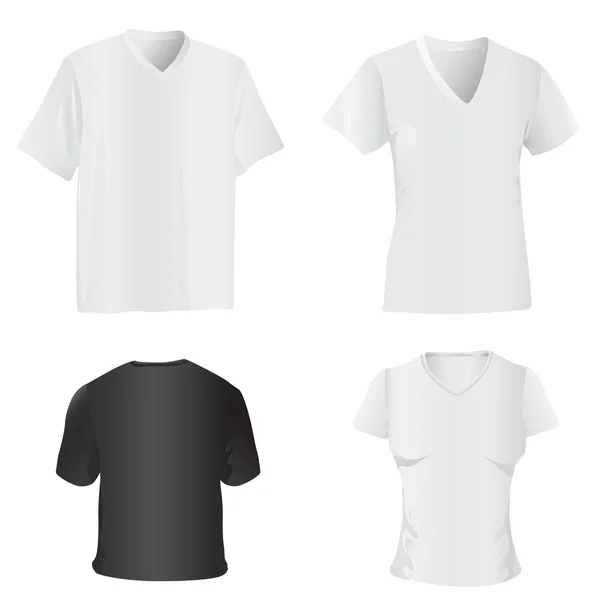 T-shirt mallen uppsättning — Stock vektor