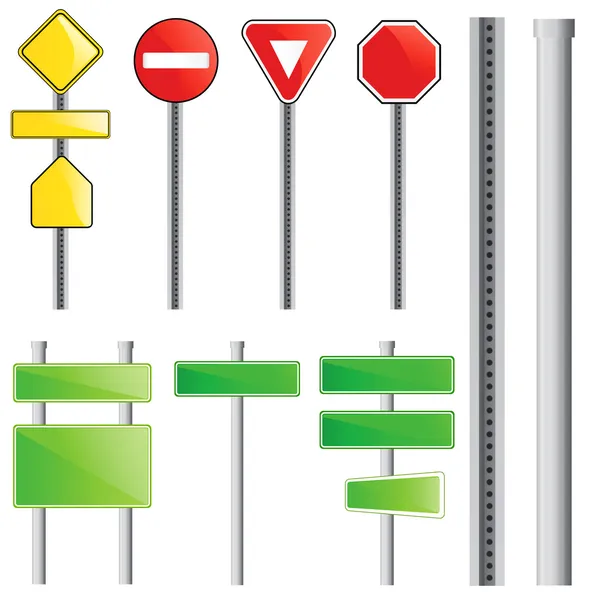 Traffic sign set — Stock Vector