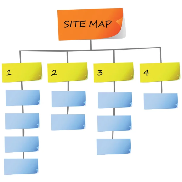 Site kaart ontwerp — Stockvector