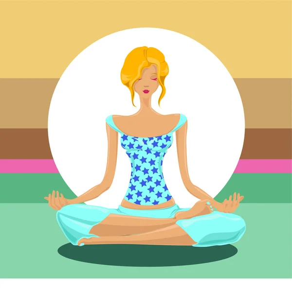 Yoga kavramı — Stok Vektör