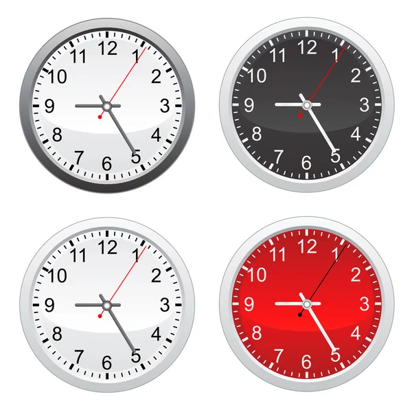 Set orologio da parete — Vettoriale Stock