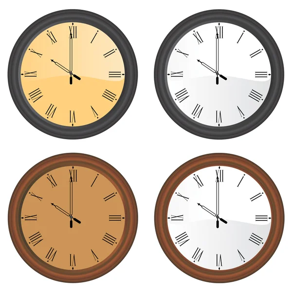 Set orologio da parete — Vettoriale Stock