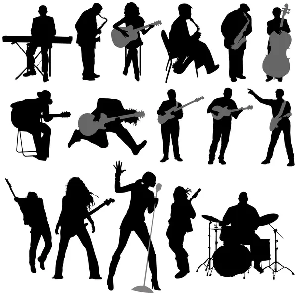 Ensemble musicien — Image vectorielle