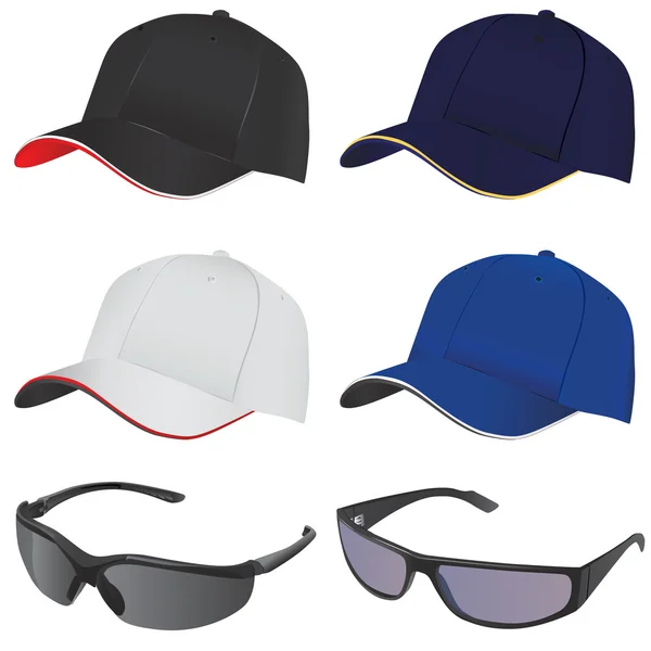 Şapka ve gözlük — Stok Vektör