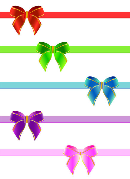 Set of ribbon bow