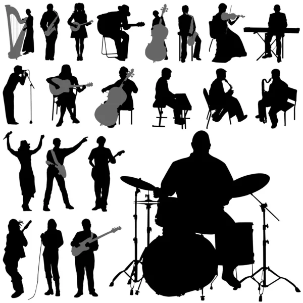 Ensemble de musicien — Image vectorielle