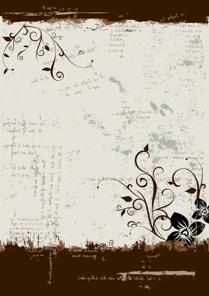 Fond de grunge floral — Image vectorielle