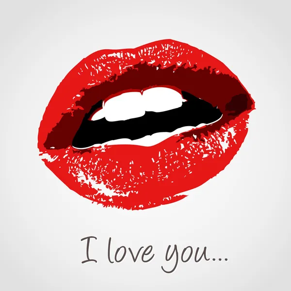 Aşk öpücüğü — Stok Vektör