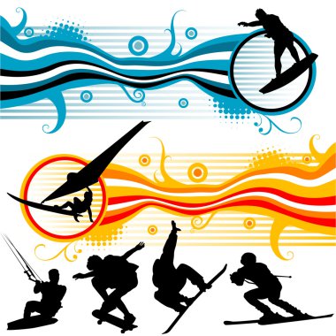 Extreme sport graphics clipart