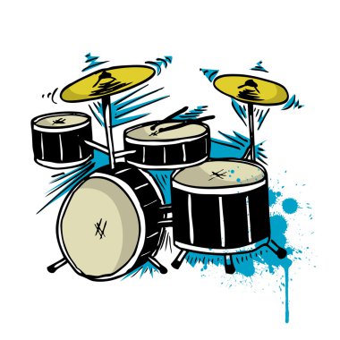 Drum drawing clipart