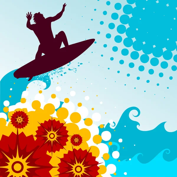 Surf abstrait — Image vectorielle