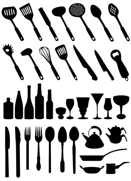 Ensemble d'outils de cuisine — Image vectorielle