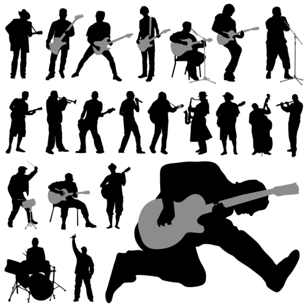 Set di musicisti — Vettoriale Stock