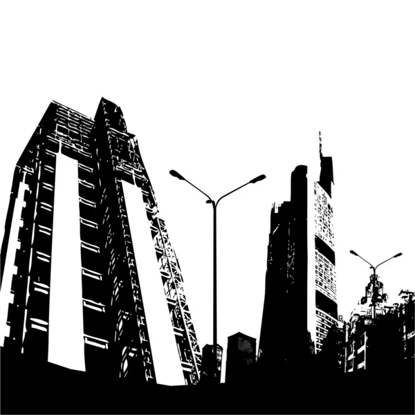 Städtische Stadt — Stockvektor