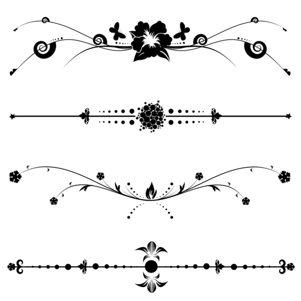 Conjunto de diseño floral — Archivo Imágenes Vectoriales