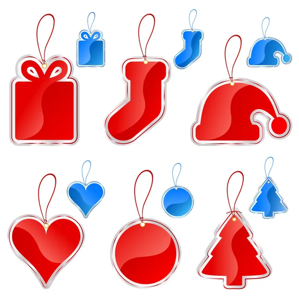 Set de etiquetas de Navidad — Vector de stock