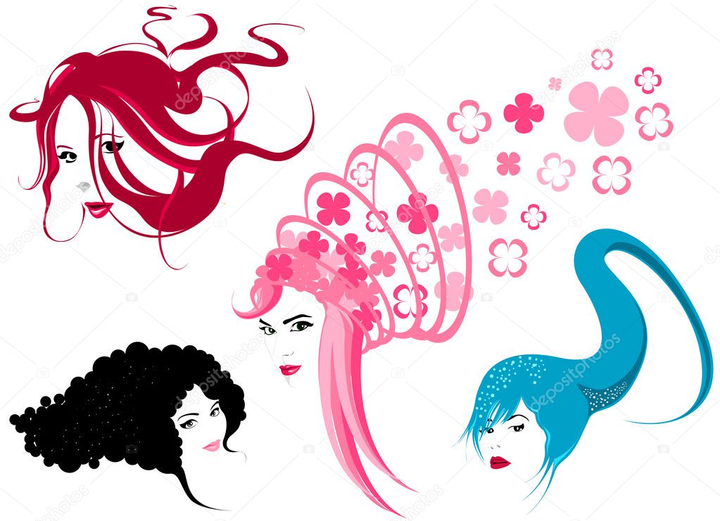 Hair design — Stock Vector © bogalo 8486285