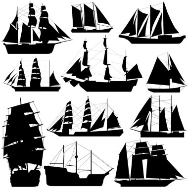 Old ship vector clipart