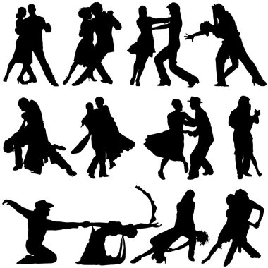 Dancing vector clipart