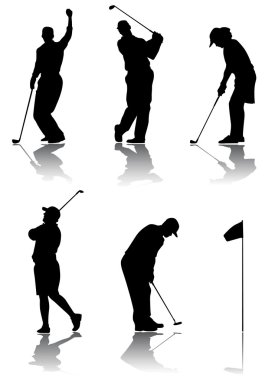 Golf oyuncusu vektör