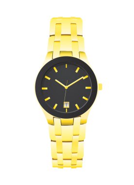 Golden watch clipart