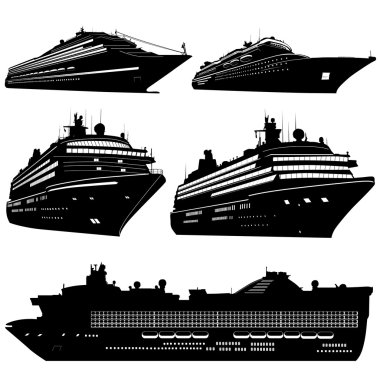 Cruise ship vector