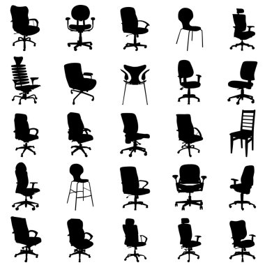 Modern chairs clipart