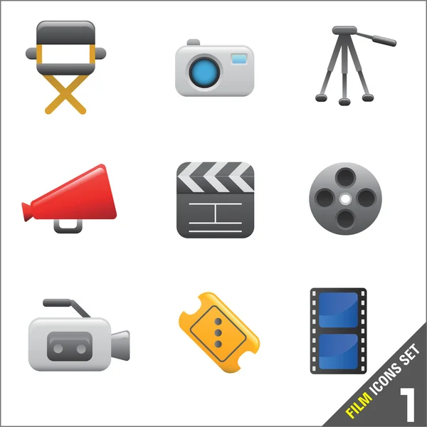 Vecteur icône film — Image vectorielle