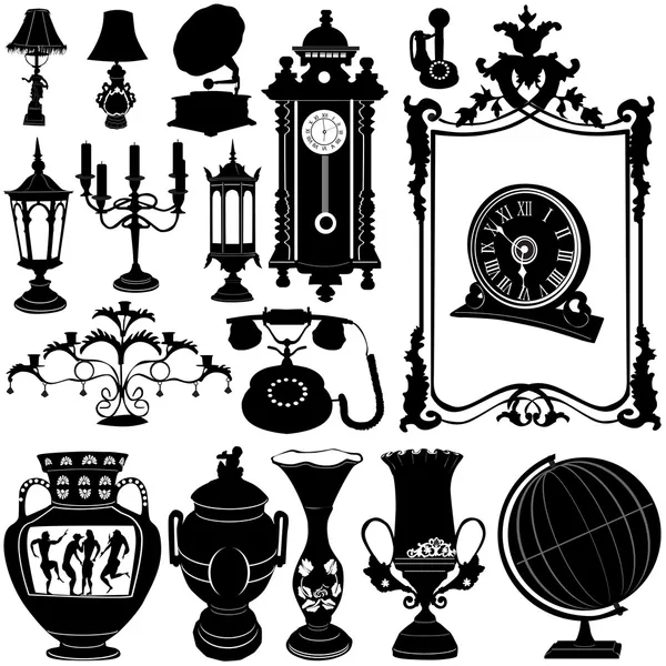 Antique objects vector — Stock Vector