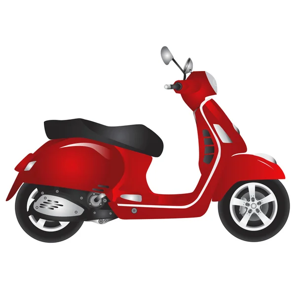 赤いスクーターのデザイン — ストックベクタ