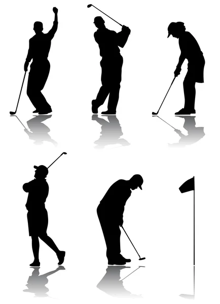 Golf játékos vektor — Stock Vector
