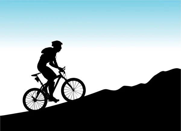 Silhouette de vélo — Image vectorielle