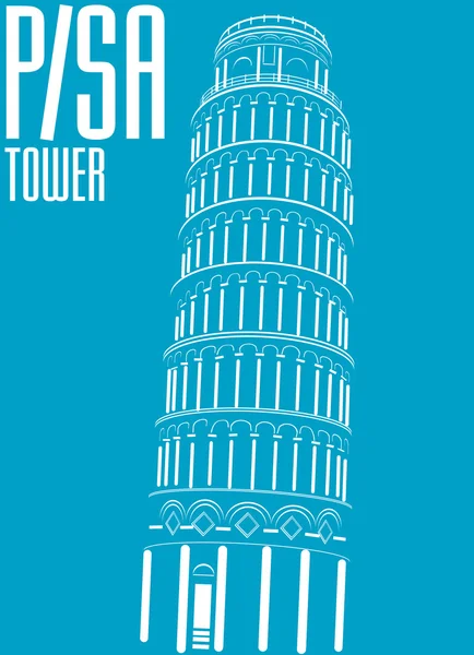 Pisa tower, italy — Stock Vector