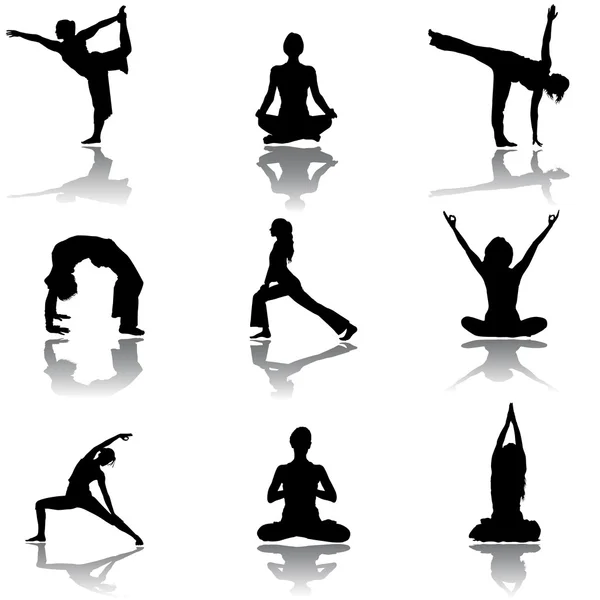 Yoga som — Stock vektor