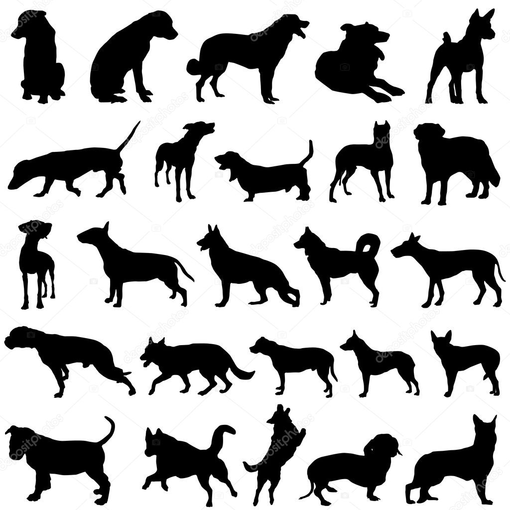 犬のシルエット Vector Art Stock Images Depositphotos