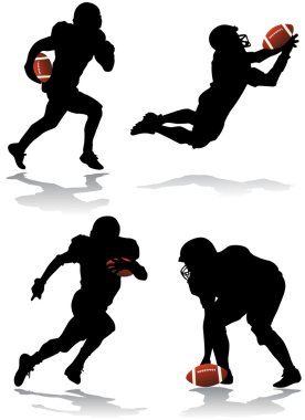 American football player clipart