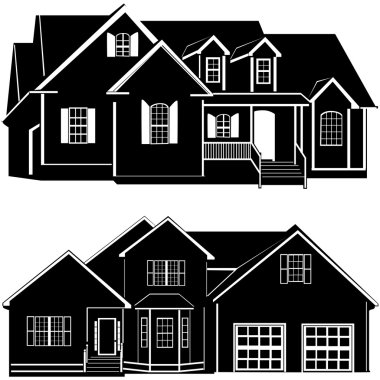 Residences building clipart