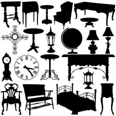 Antique furniture vector clipart