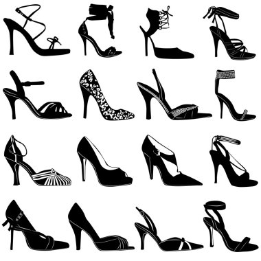 Fashion women shoes clipart