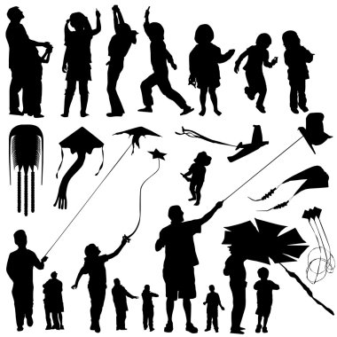 with kite set clipart