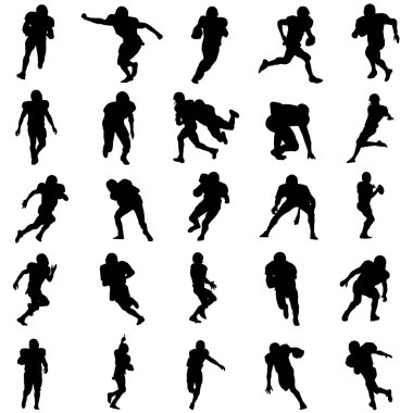 Set of american football clipart